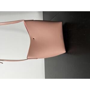 Samara Metallic Pink Vegan Leather Bucket Crossbody Purse